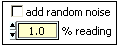  'add random noise' checkbox and control