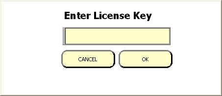  'Enter License Key' popup