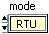  'mode' RTU or ASCII control