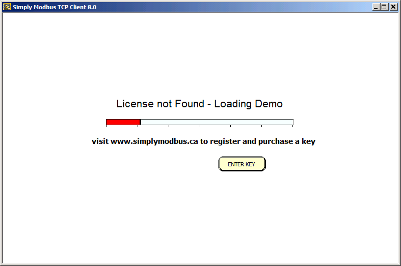 TCP Client 8.0 loading demo window