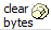  'clear bytes' button