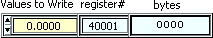  'Values to Write' control and indicators